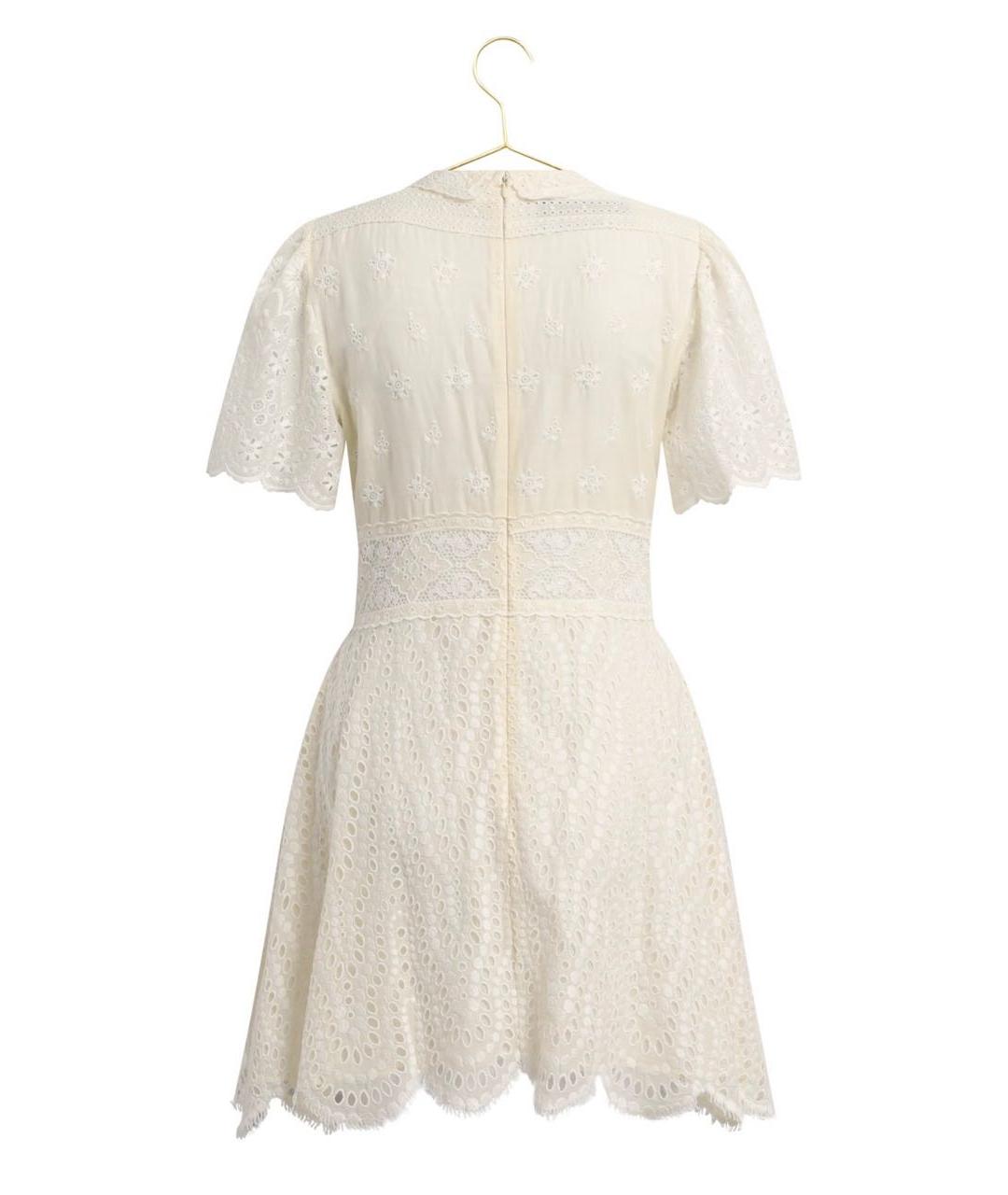 VALENTINO Белое хлопковое повседневное платье, фото 2