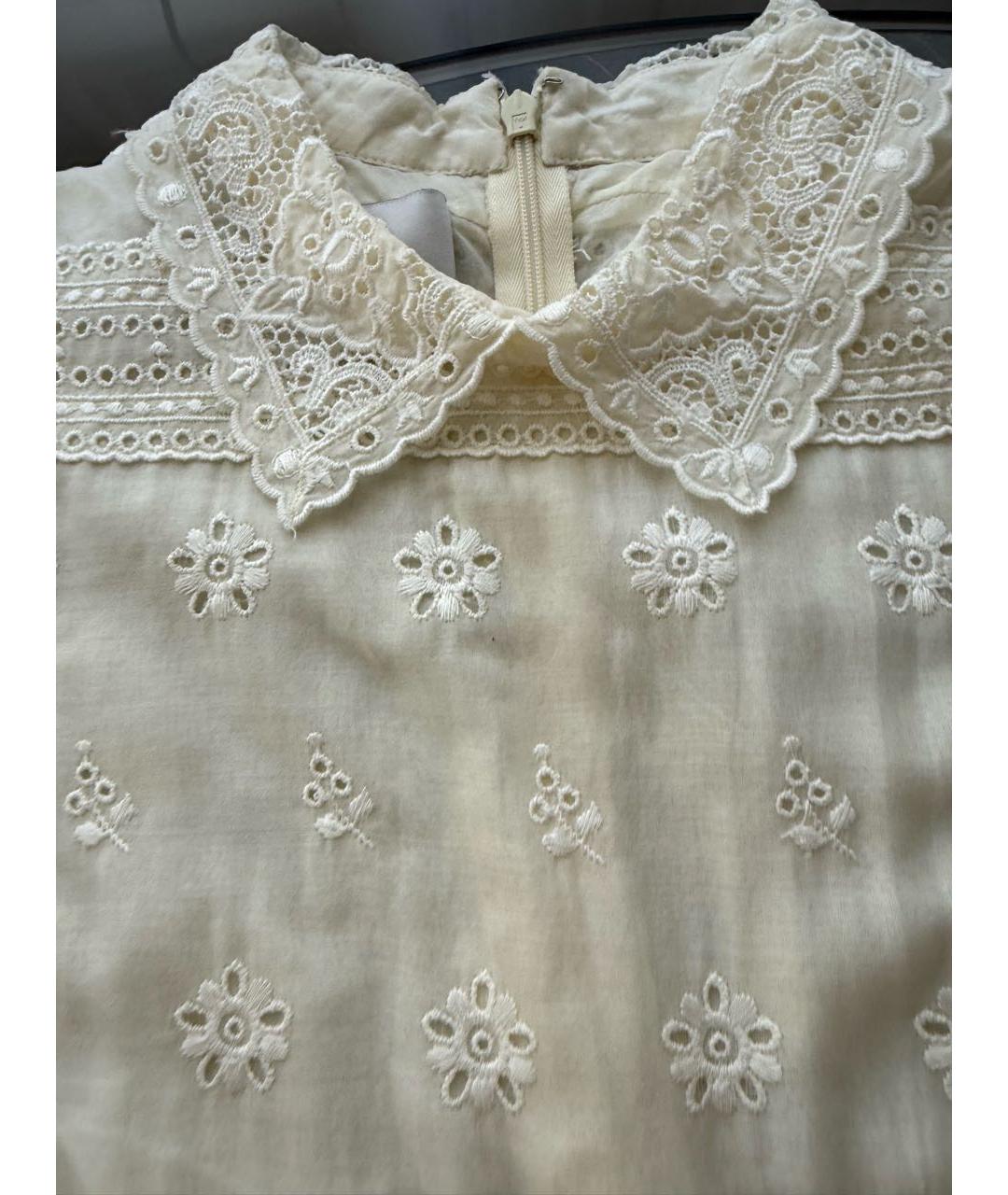 VALENTINO Белое хлопковое повседневное платье, фото 5