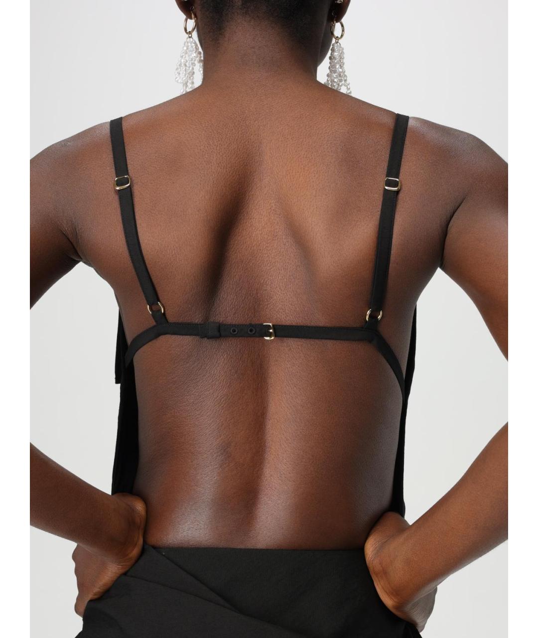 JACQUEMUS Черное хлопковое платье, фото 5
