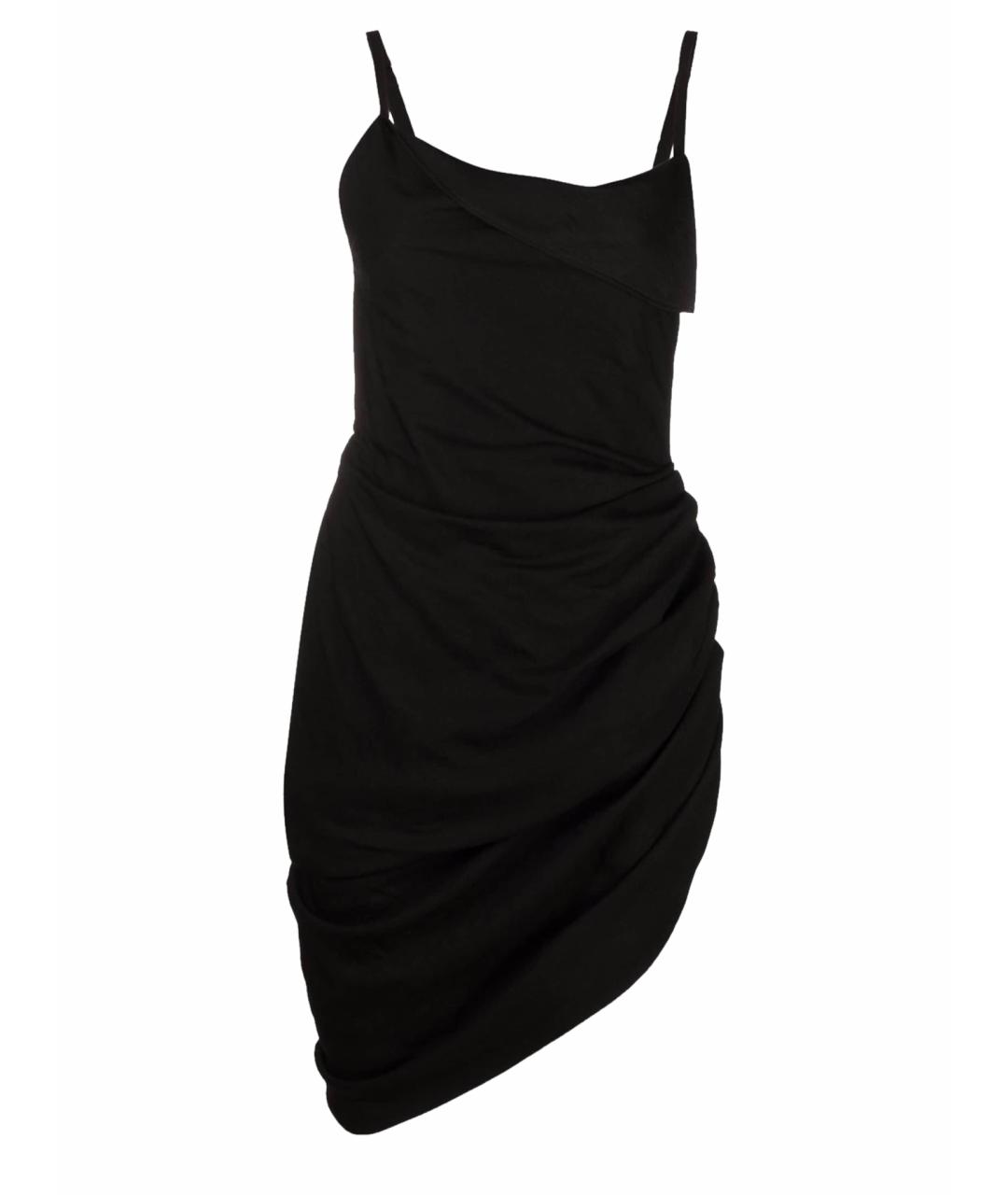 JACQUEMUS Черное хлопковое платье, фото 1