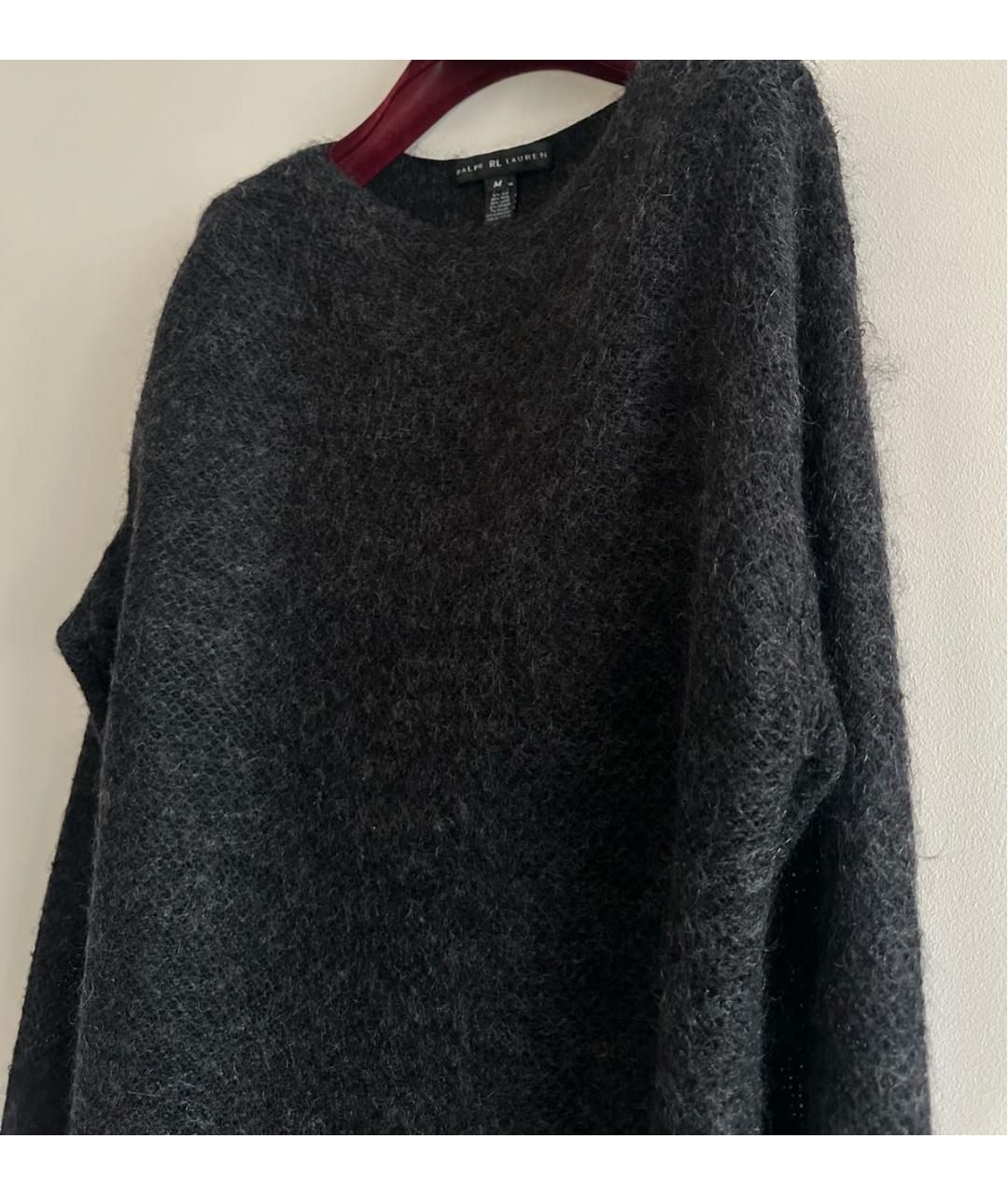 RALPH LAUREN Черный шерстяной джемпер / свитер, фото 4