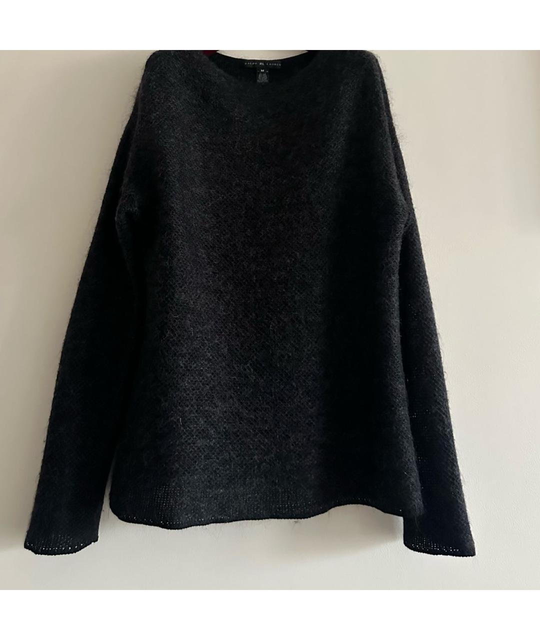 RALPH LAUREN Черный шерстяной джемпер / свитер, фото 2