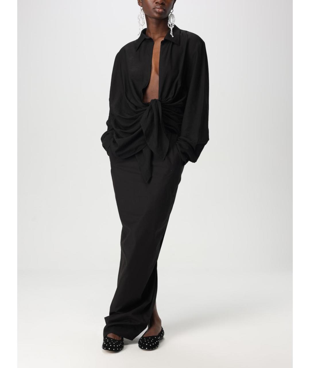 JACQUEMUS Черная вискозная рубашка, фото 3