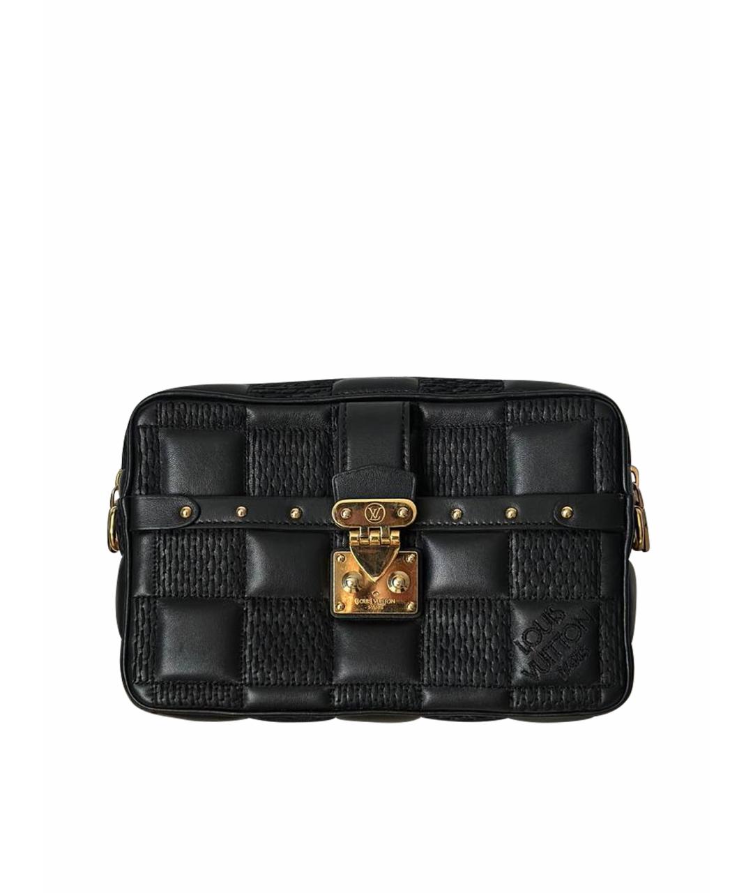 LOUIS VUITTON Черная кожаная сумка через плечо, фото 1