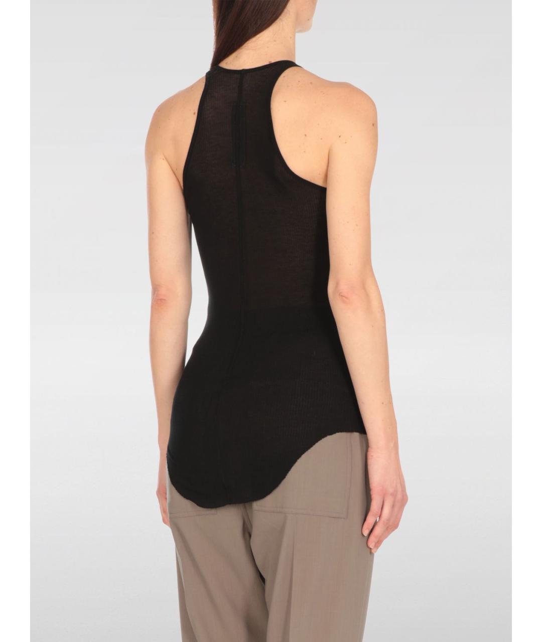 RICK OWENS Черная майка, фото 4