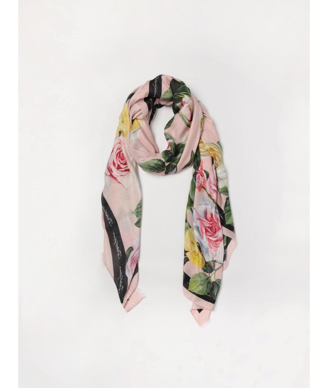DOLCE&GABBANA Розовый шарф, фото 2