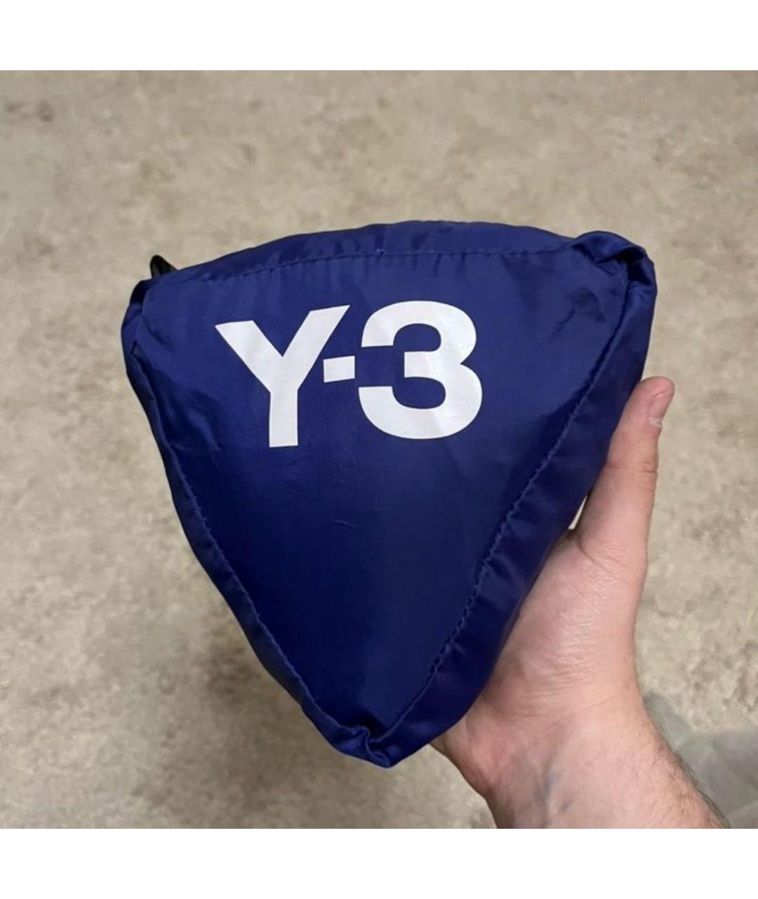 Y-3 Фиолетовая синтетическая сумка на плечо, фото 4