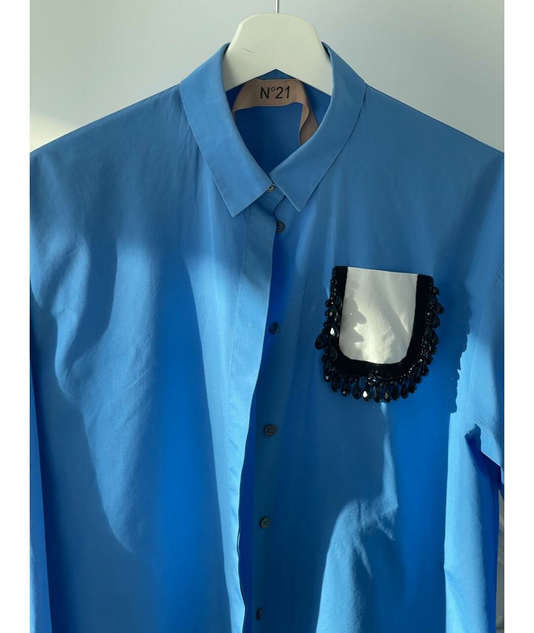 NO. 21 Синяя хлопковая рубашка, фото 3
