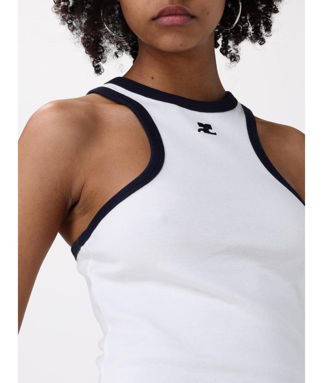 COURREGES Белое хлопковое повседневное платье, фото 5