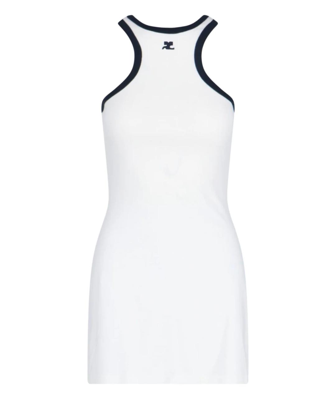 COURREGES Белое хлопковое повседневное платье, фото 1