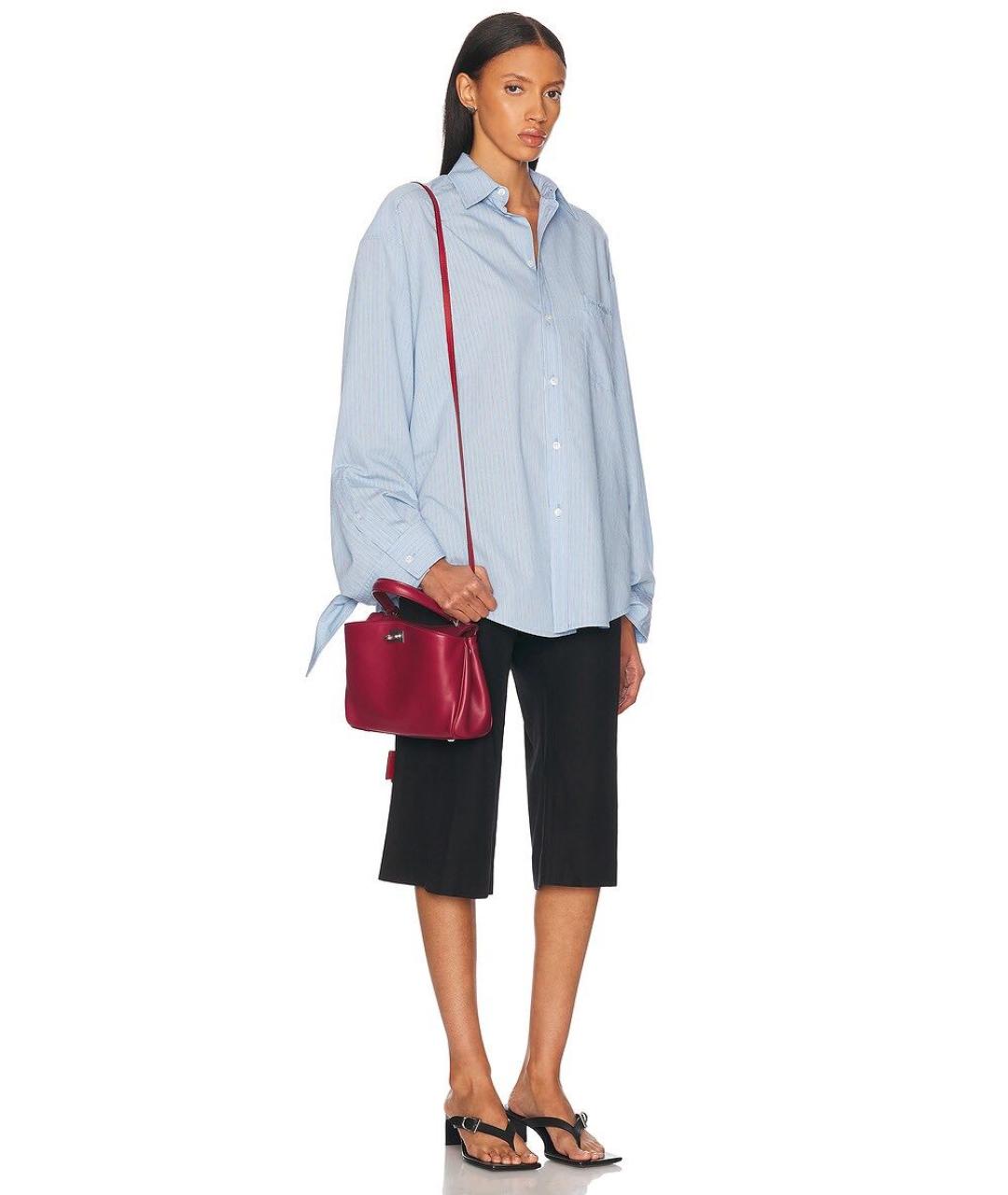 BALENCIAGA Красная кожаная сумка тоут, фото 7