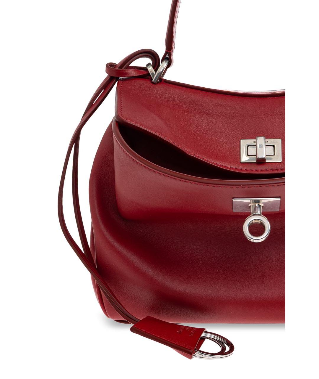 BALENCIAGA Красная кожаная сумка тоут, фото 8
