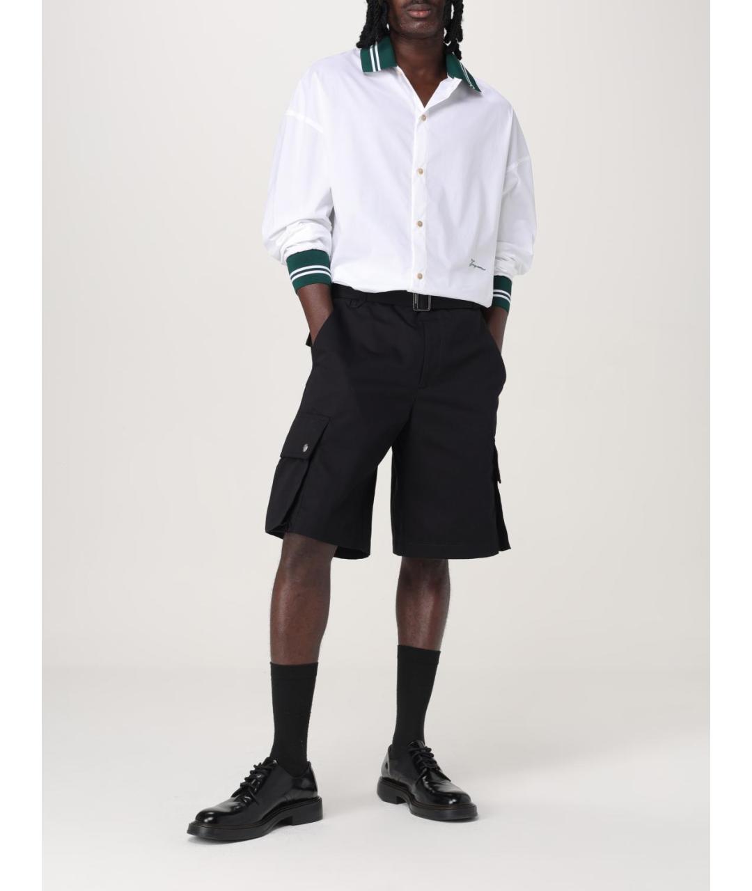 JACQUEMUS Черные хлопковые шорты, фото 3