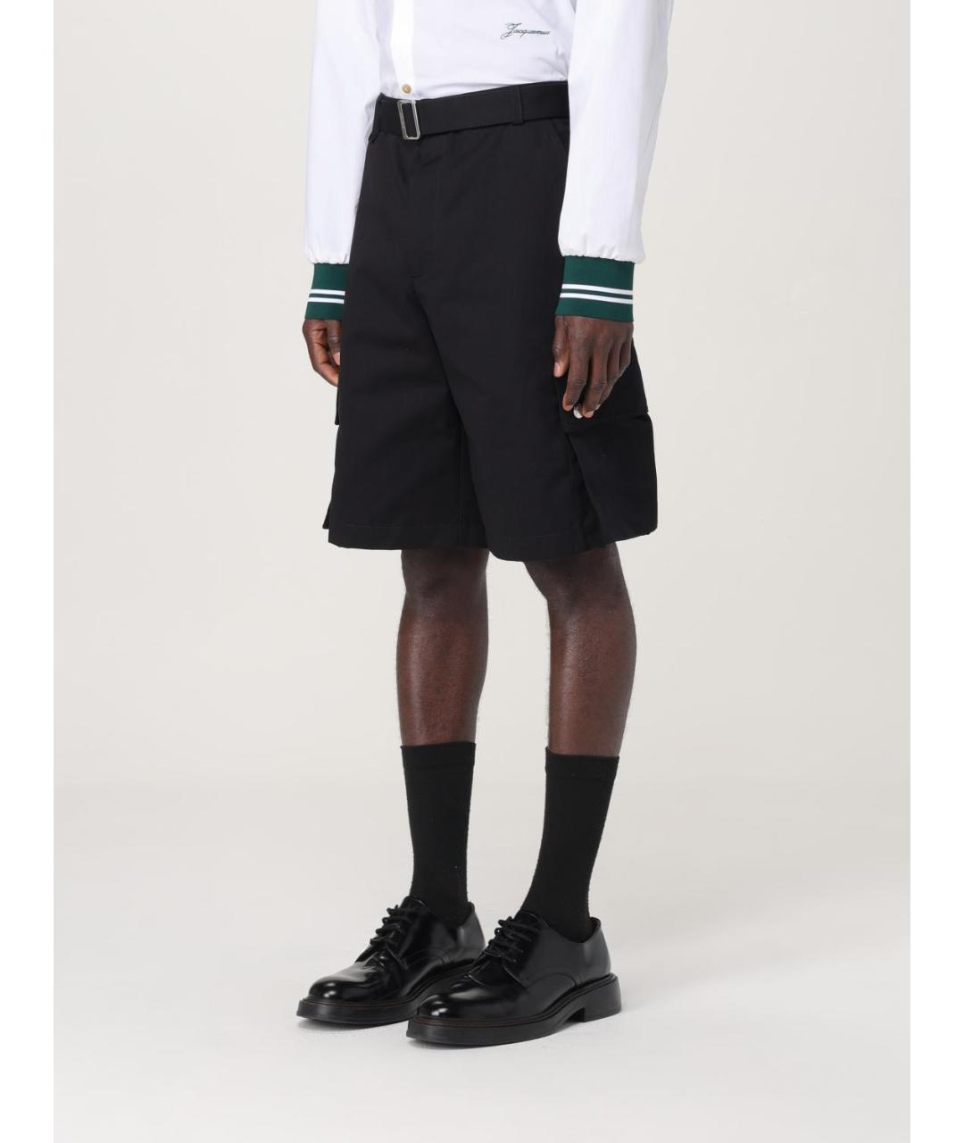 JACQUEMUS Черные хлопковые шорты, фото 5