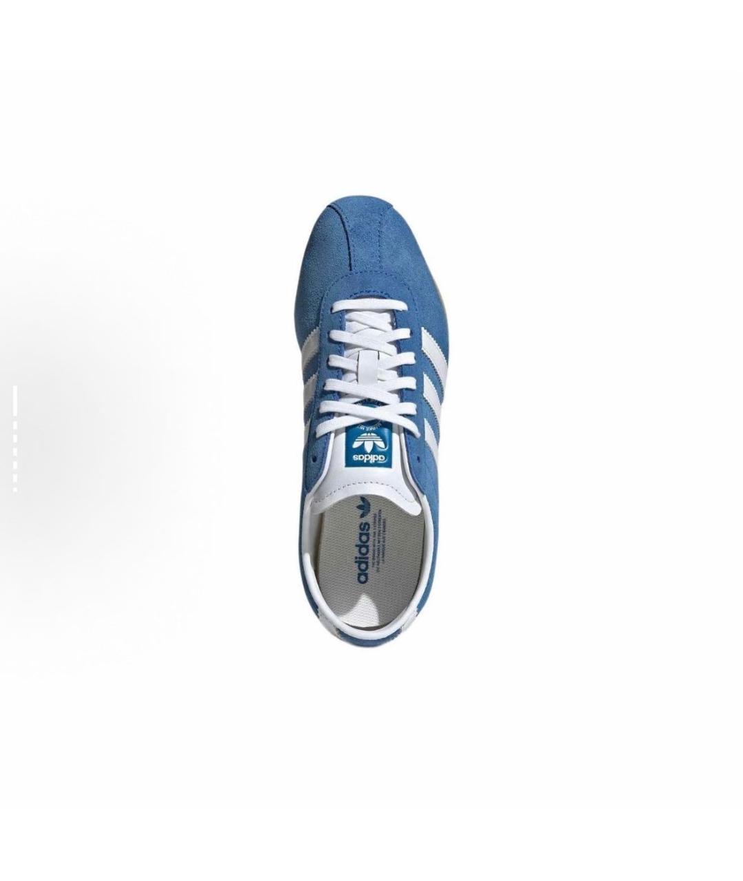 ADIDAS Голубые замшевые низкие кроссовки / кеды, фото 4