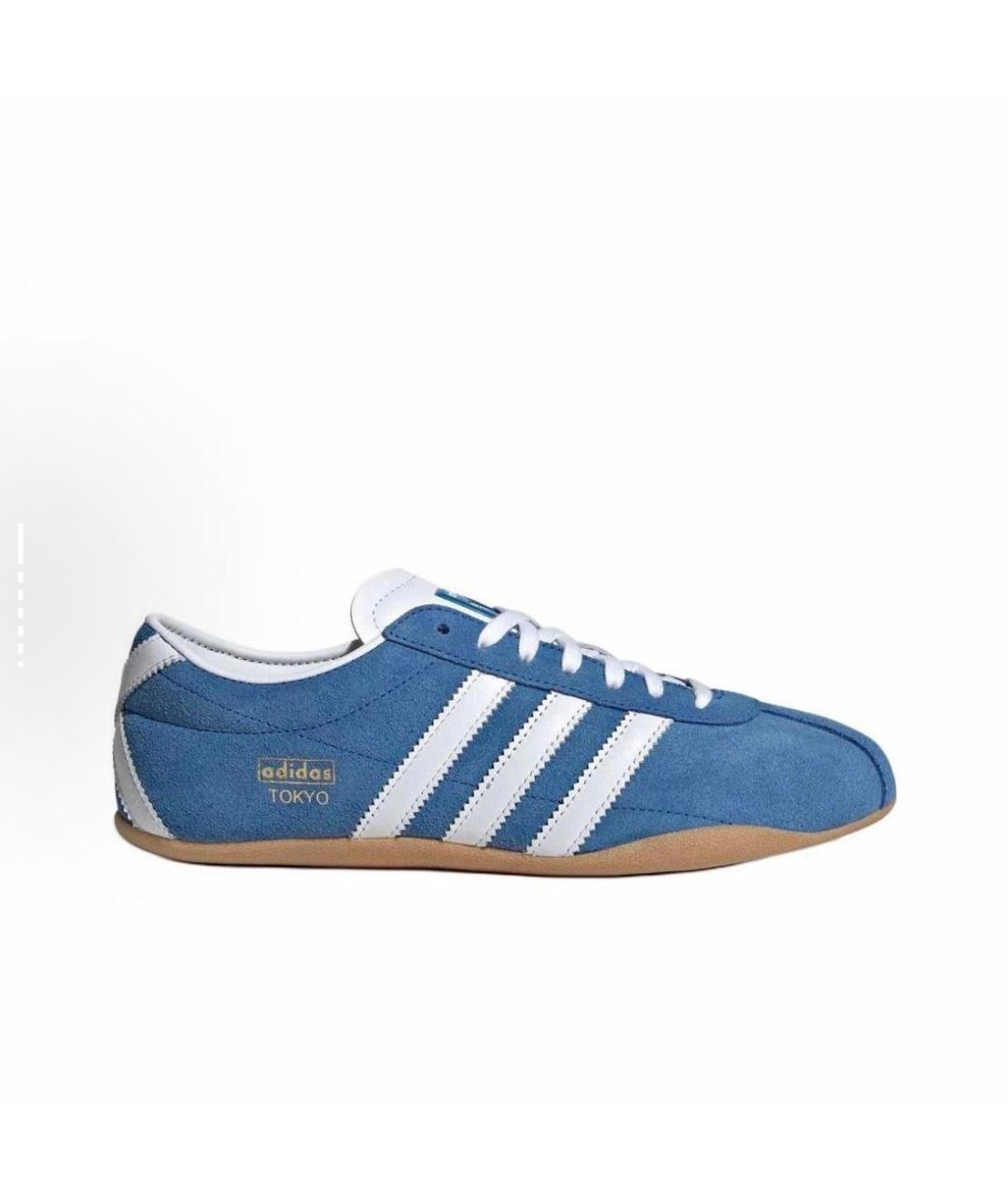 ADIDAS Голубые замшевые низкие кроссовки / кеды, фото 6