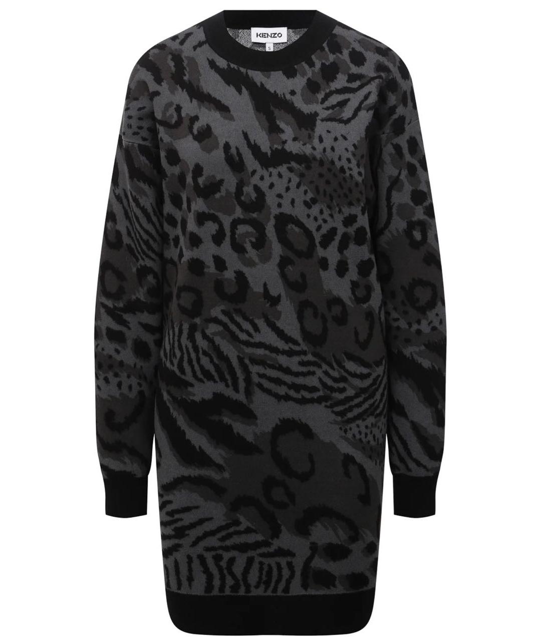 KENZO Мульти шерстяное повседневное платье, фото 1