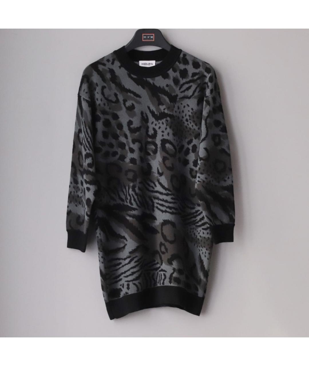 KENZO Мульти шерстяное повседневное платье, фото 4