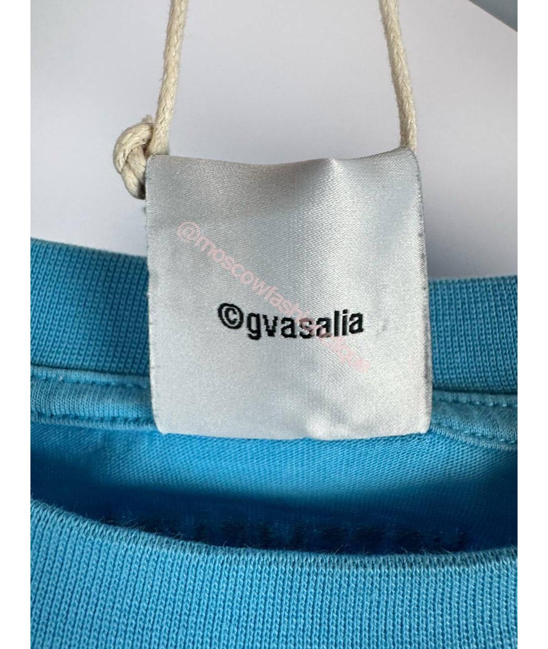 VETEMENTS Голубая хлопковая футболка, фото 8
