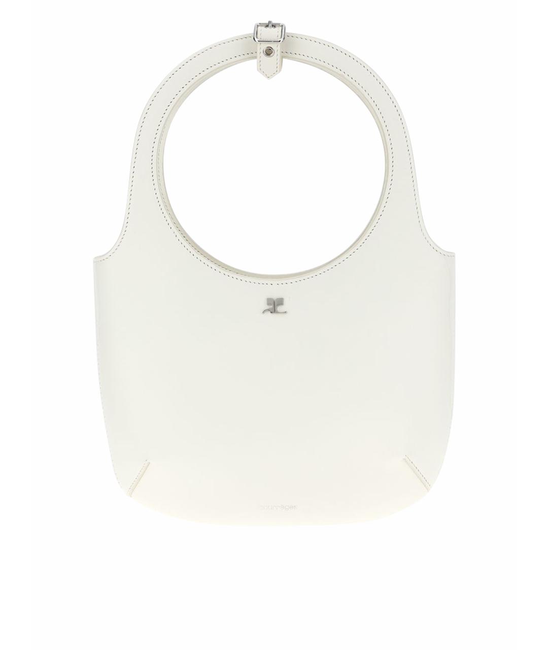 COURREGES Белая кожаная сумка тоут, фото 1