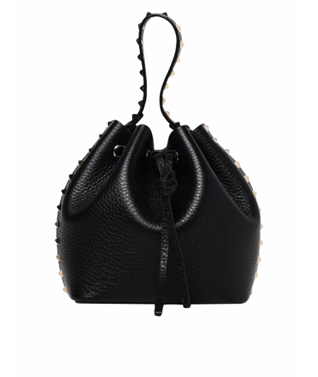 VALENTINO Черная кожаная сумка тоут, фото 1