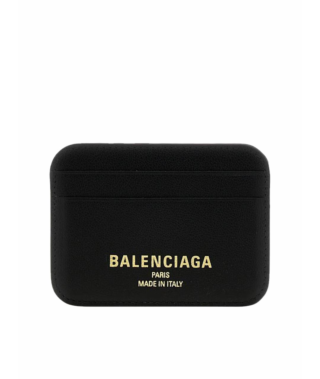 BALENCIAGA Черный кожаный кошелек, фото 1