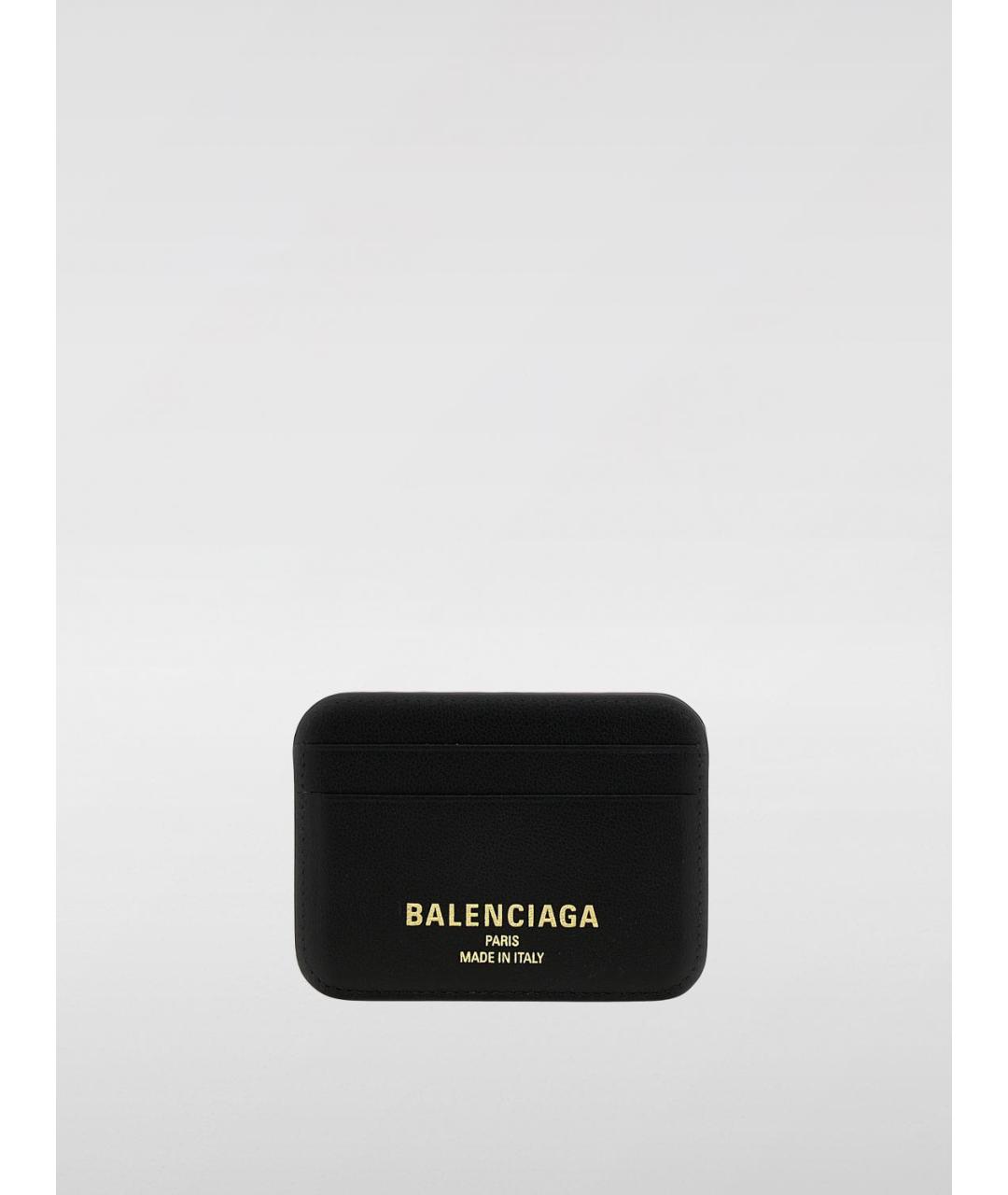 BALENCIAGA Черный кожаный кошелек, фото 3