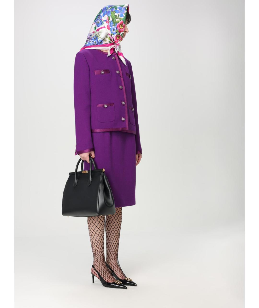 DOLCE&GABBANA Мульти шелковый платок, фото 4