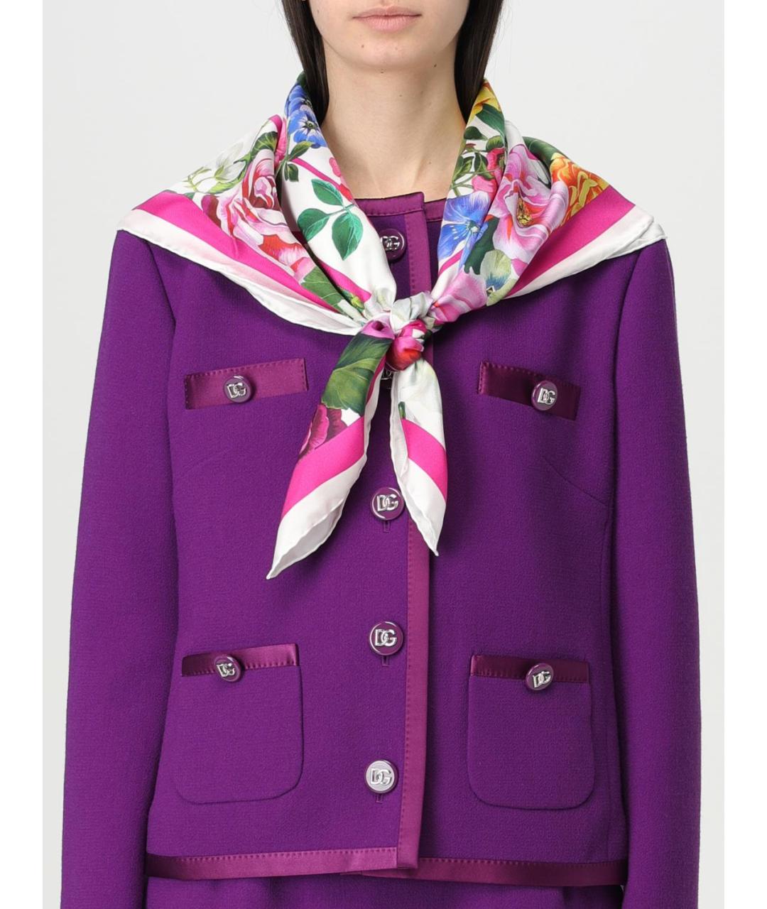 DOLCE&GABBANA Мульти шелковый платок, фото 2