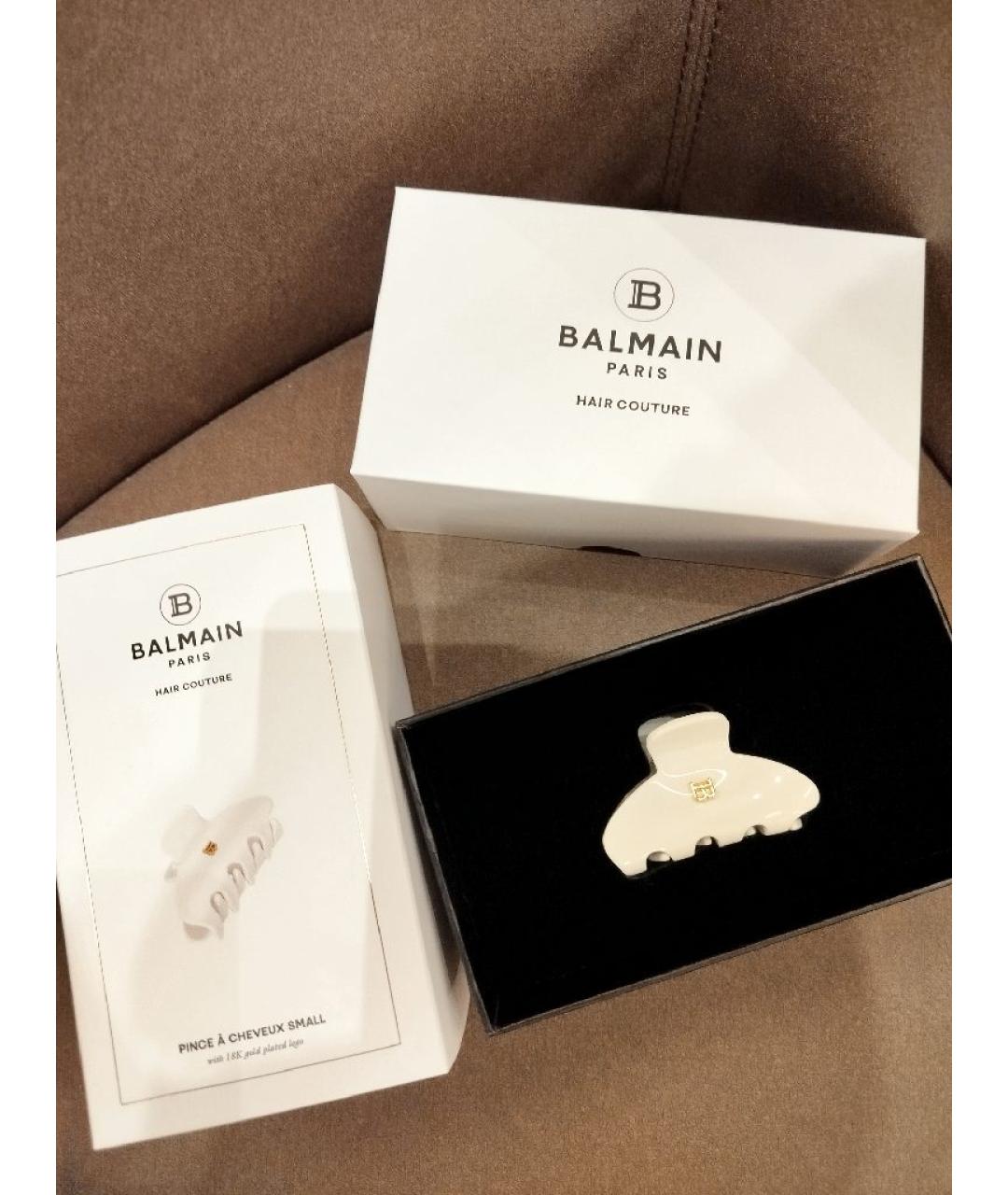 BALMAIN Белая заколка, фото 3