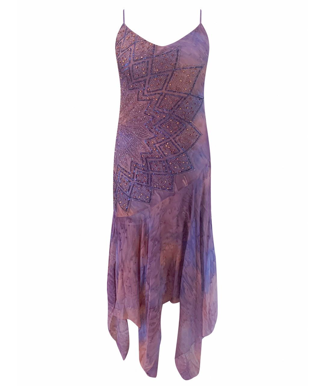 TERANI COUTURE Фиолетовое шелковое вечернее платье, фото 1