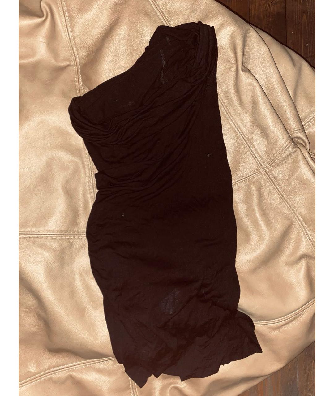 RICK OWENS Черная вискозная майка, фото 9