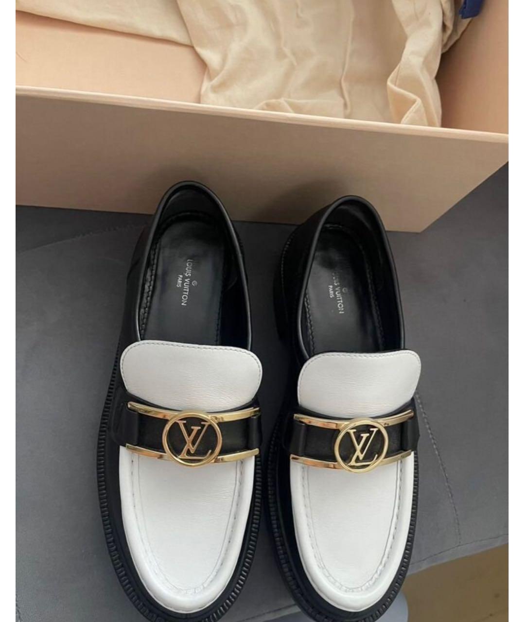 LOUIS VUITTON Черные кожаные лоферы, фото 2