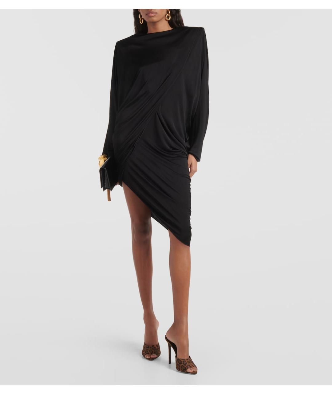 SAINT LAURENT Черное коктейльное платье, фото 3