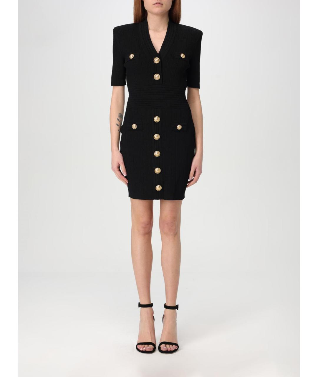 BALMAIN Черное повседневное платье, фото 2