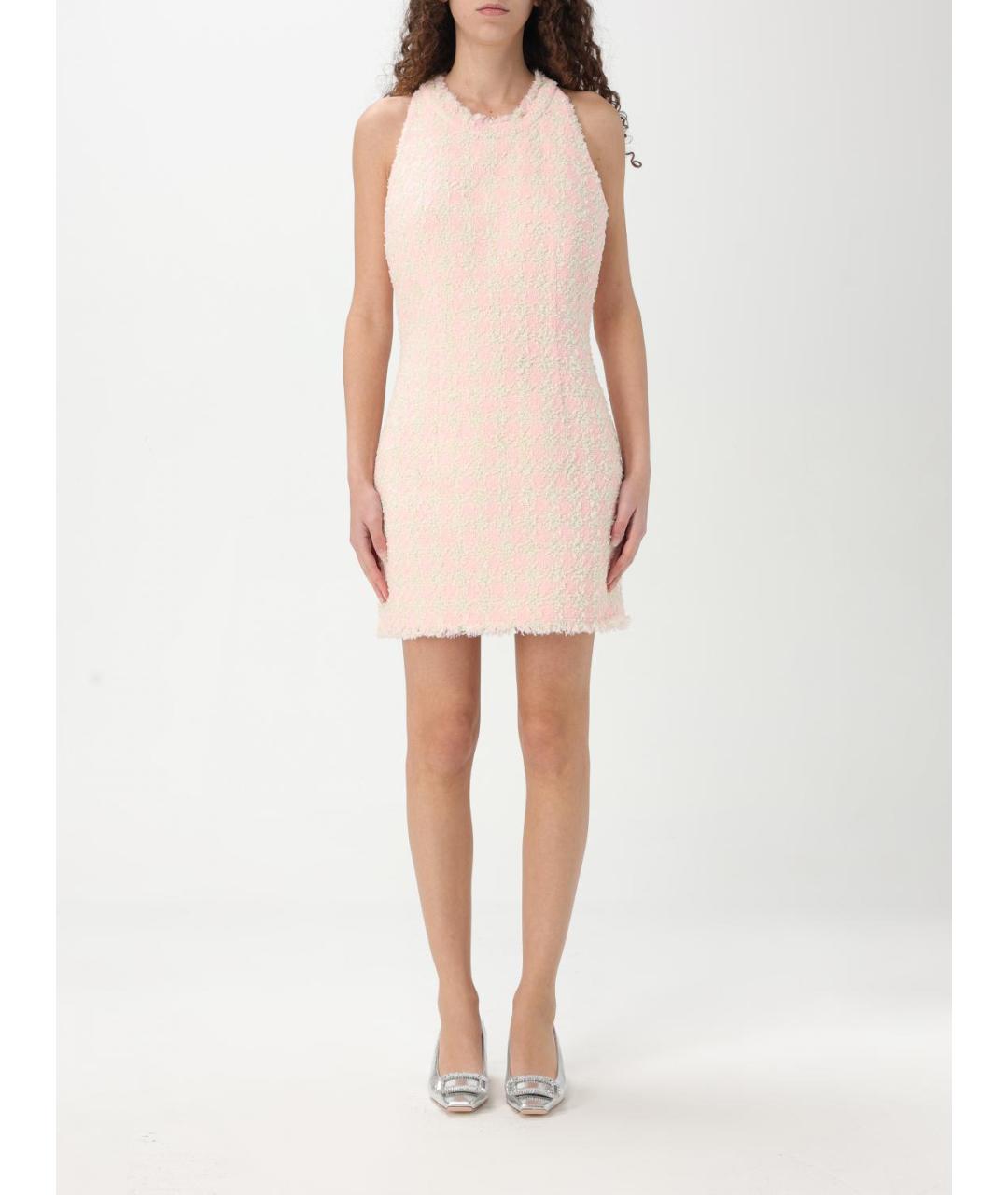 BALMAIN Розовое вискозное платье, фото 2