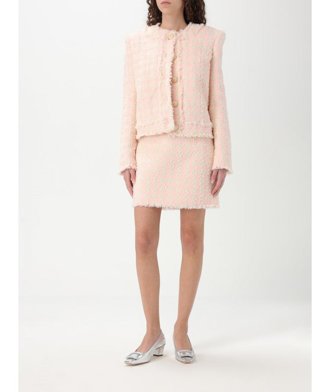 BALMAIN Розовое вискозное платье, фото 3