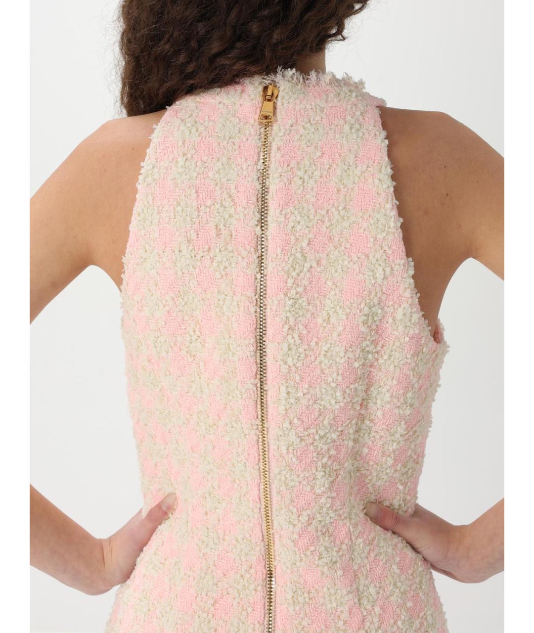 BALMAIN Розовое вискозное платье, фото 6