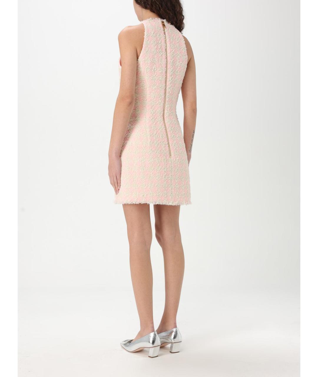BALMAIN Розовое вискозное платье, фото 4
