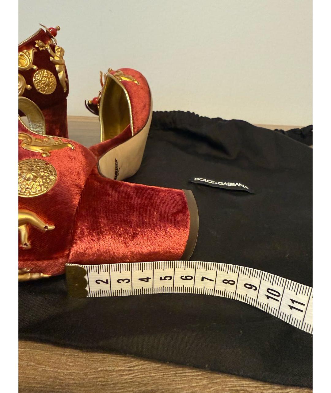 DOLCE&GABBANA Бордовые замшевые туфли, фото 8