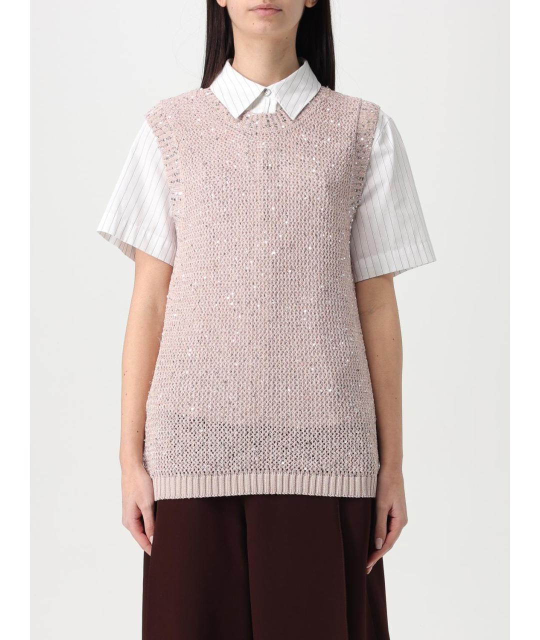GOLDEN GOOSE DELUXE BRAND Розовая жилетка, фото 2