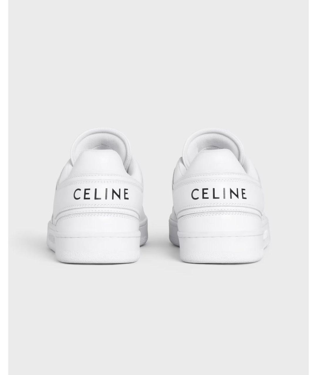 CELINE Белые кожаные кеды, фото 3