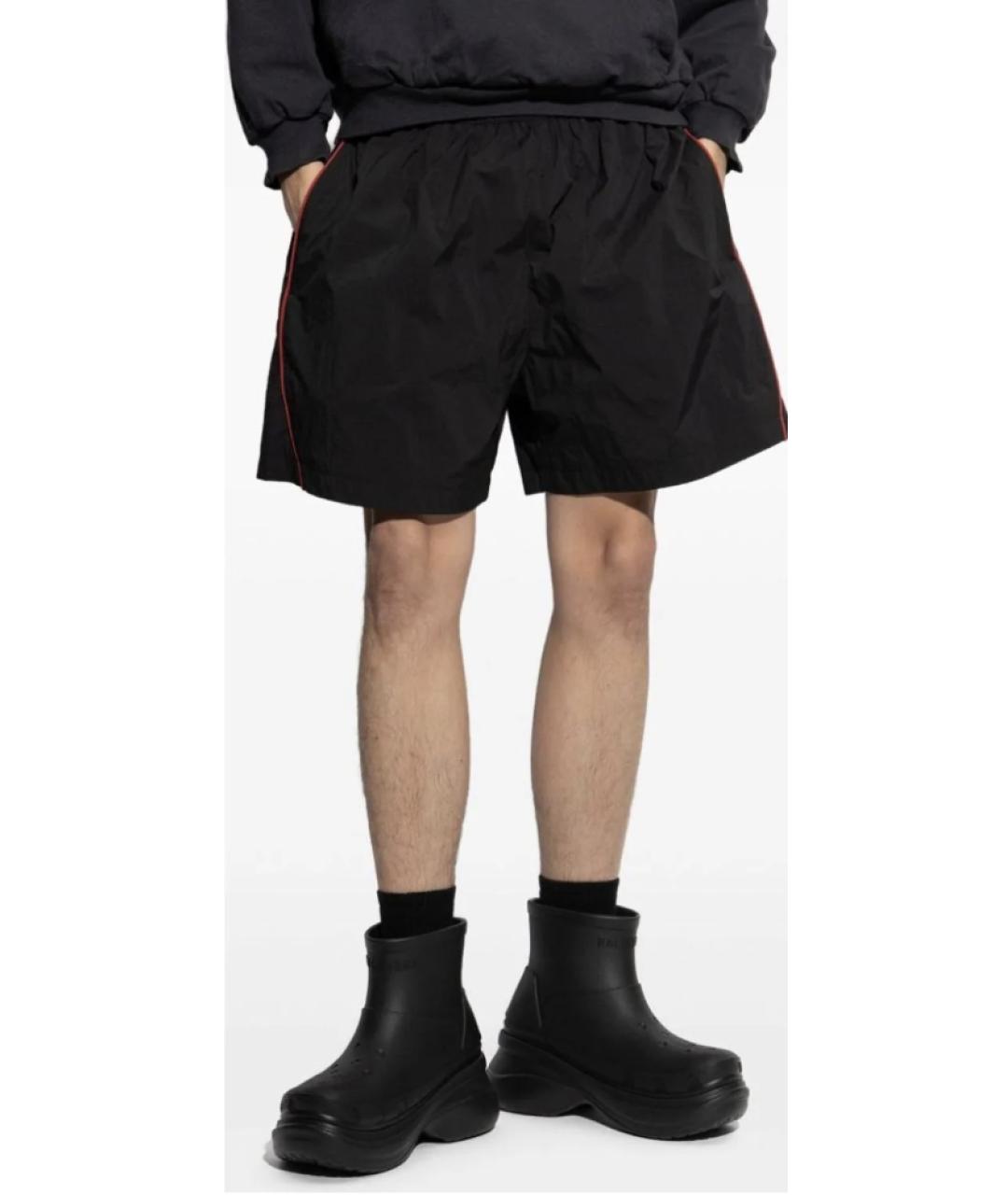 BALENCIAGA Черные синтетические шорты, фото 2