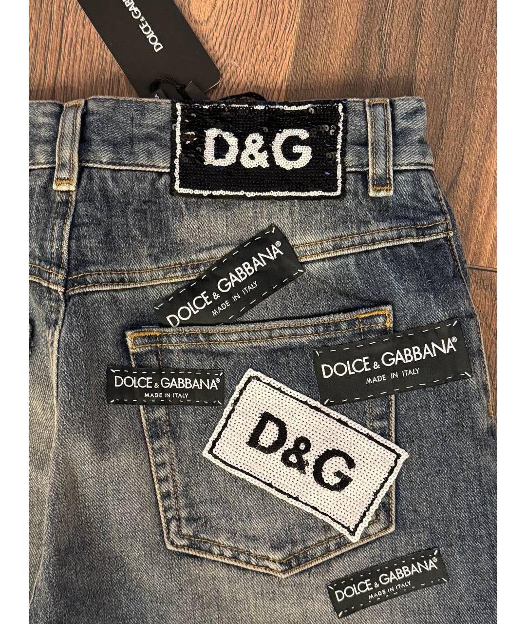 DOLCE&GABBANA Темно-синие прямые джинсы, фото 2