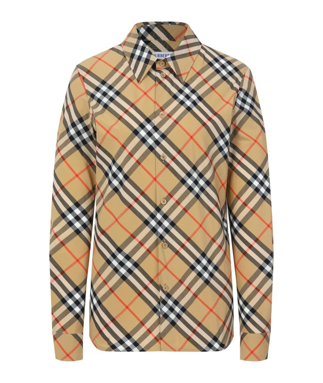 BURBERRY Бежевая хлопковая рубашка, фото 1