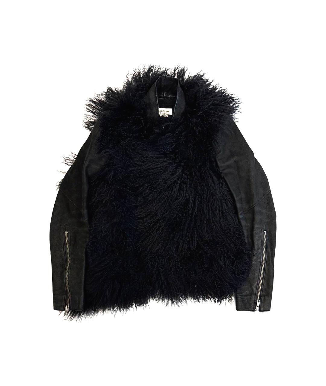HELMUT LANG Черная кожаная куртка, фото 1