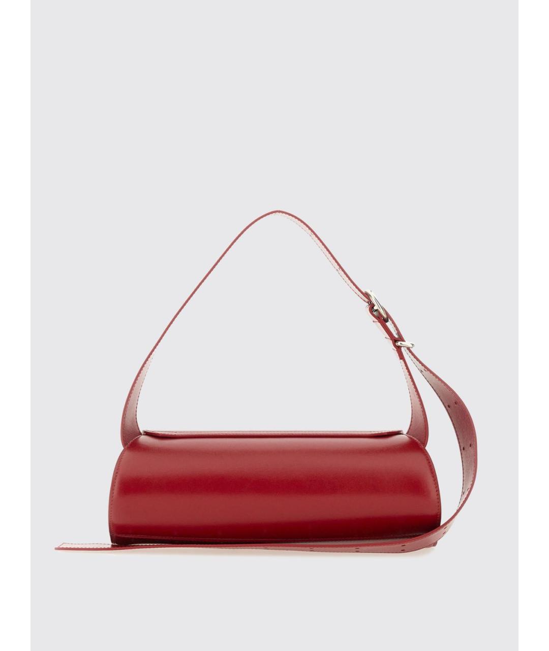 JIL SANDER Красная кожаная сумка через плечо, фото 2
