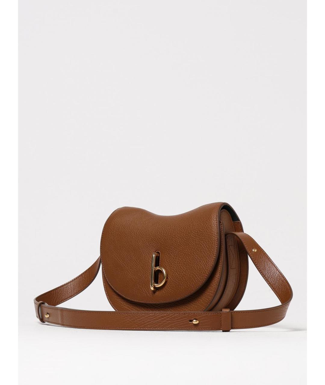 BURBERRY Коричневая кожаная сумка через плечо, фото 4