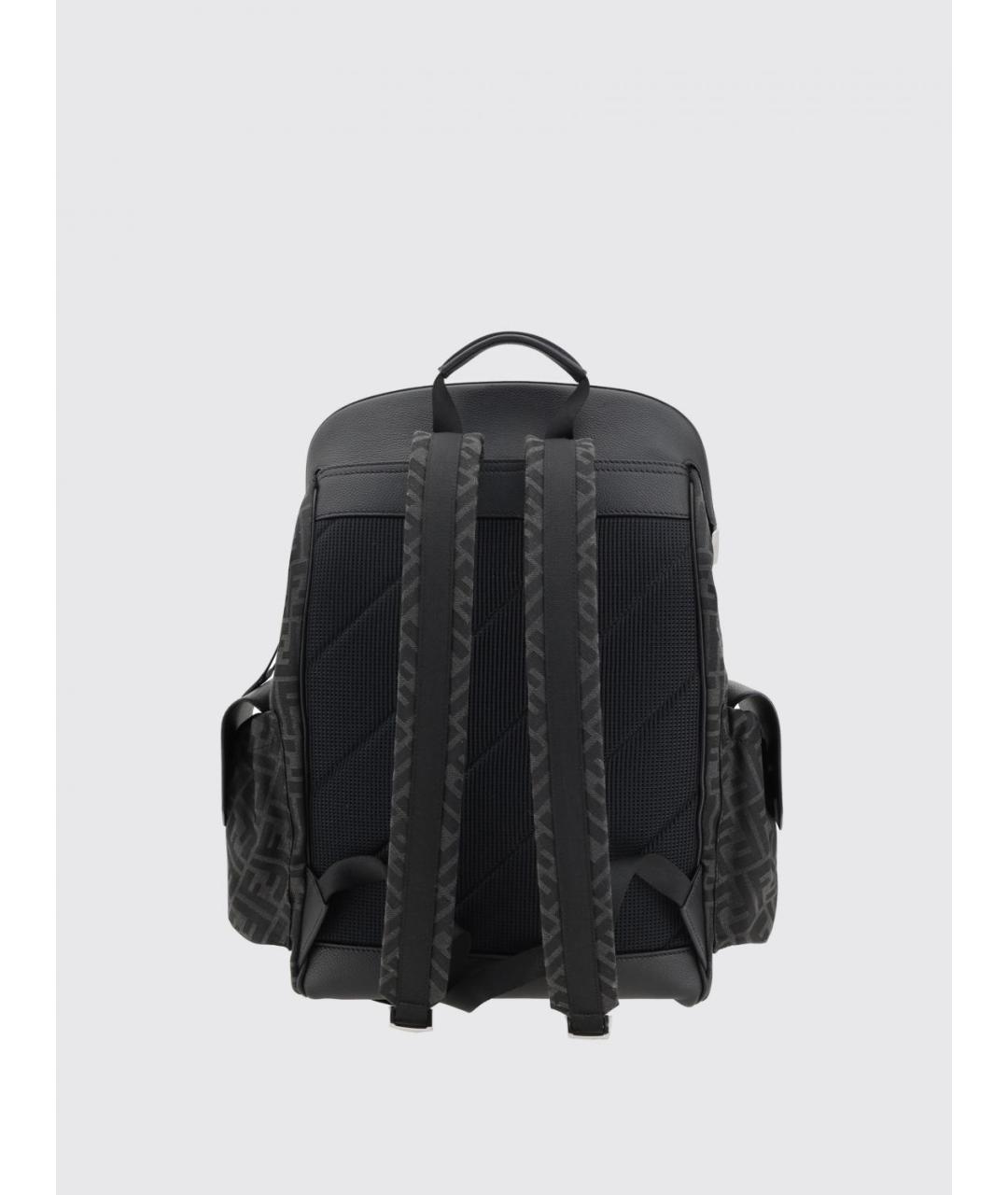 FENDI Антрацитовый жаккардовый рюкзак, фото 2
