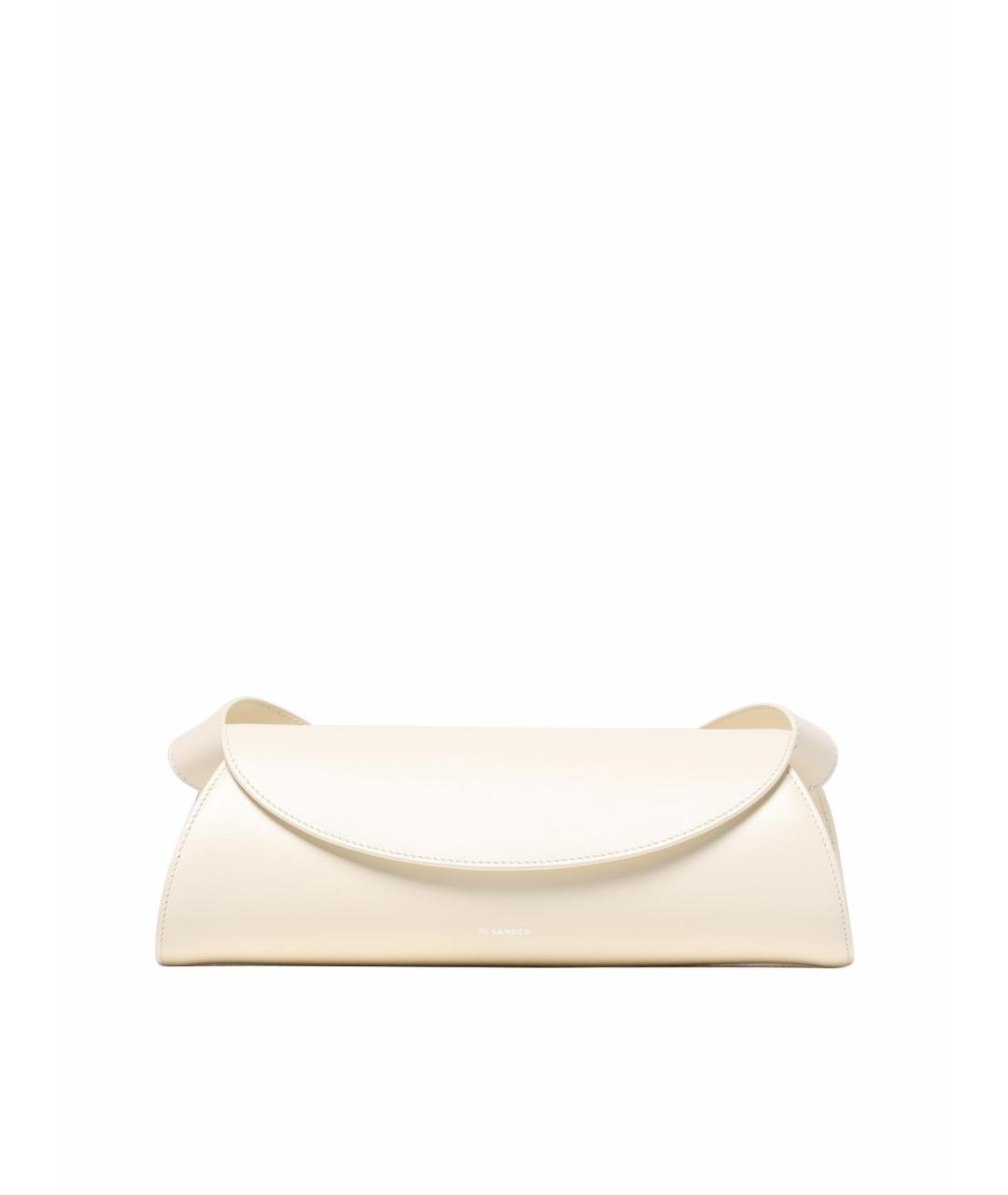 JIL SANDER Белая кожаная сумка через плечо, фото 1